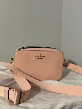 kate spade Blush Pink Saffiano Crossbody Camera Bag